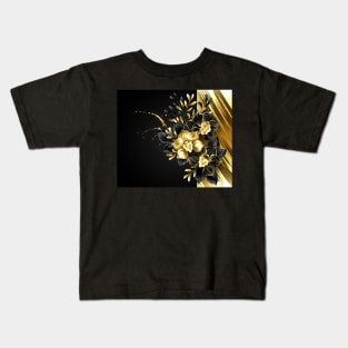 Design with Foil and Black Orchids Kids T-Shirt